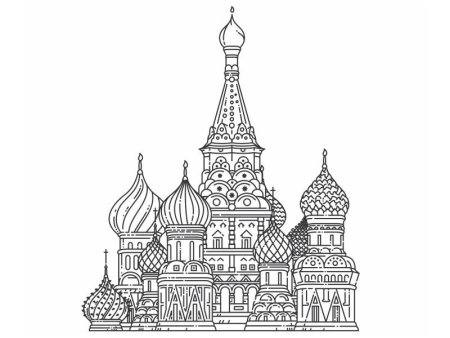 Собор Василия Блаженного контур