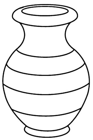 Трафарет вазы для цветов