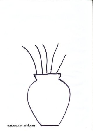 Ваза орнамент контур