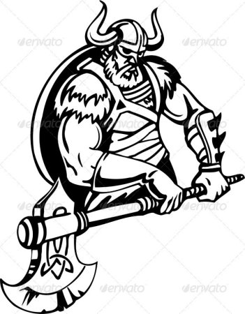 Викинги трафарет для выжигания