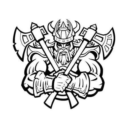 Викинг черно белый