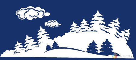 Снежинка контур