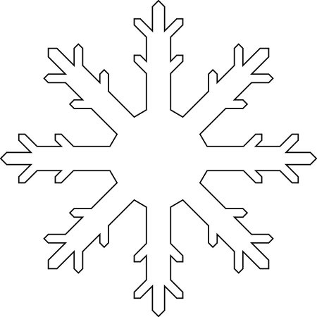 Снежинка раскраска