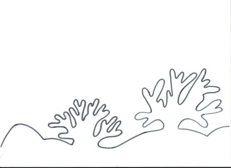 Зимний пейзаж раскраска для детей