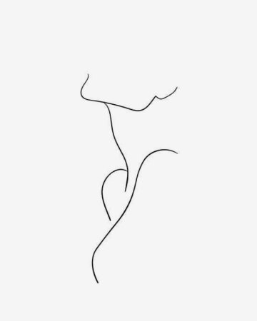 Силуэт лица одной линией