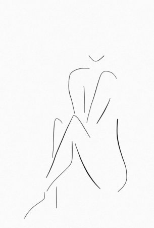 Очертания тела девушки