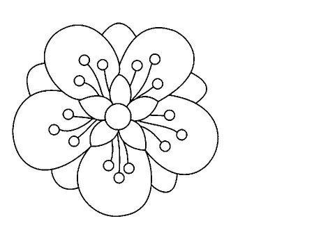 Цветок раскраска шаблон