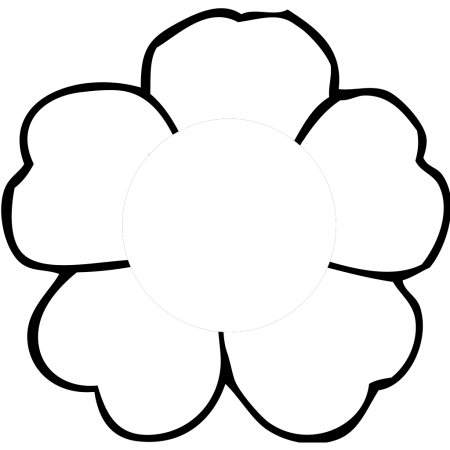 Трафареты цветов для детей