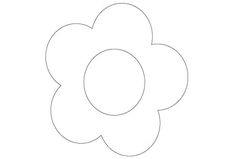 Цветы контур