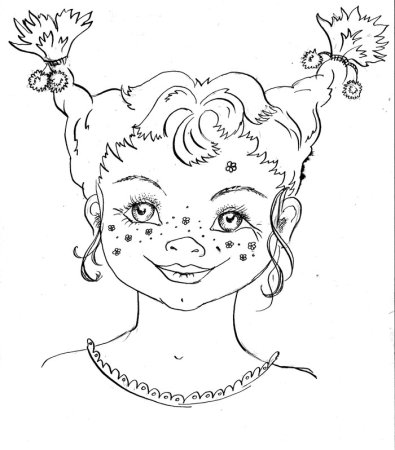 Лицо раскраска для детей
