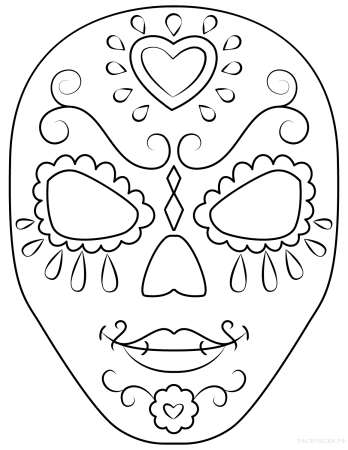 Раскраска маска для лица