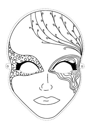 Раскраска маска для лица