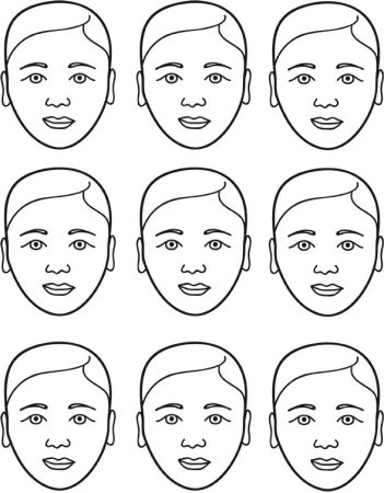 Схематичный рисунок лица