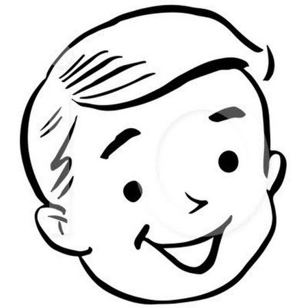 Лицо мальчика раскраска для детей