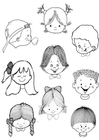 Лицо раскраска для детей