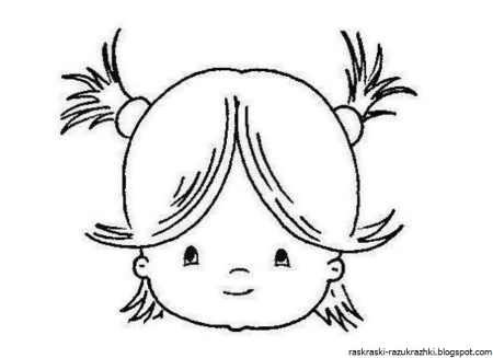 Лицо раскраска для детей