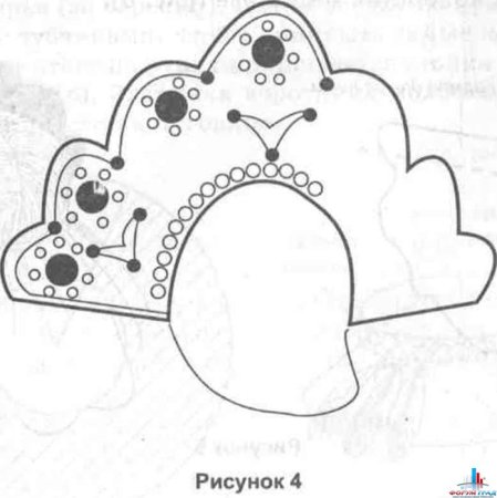 Кокошник рисунок