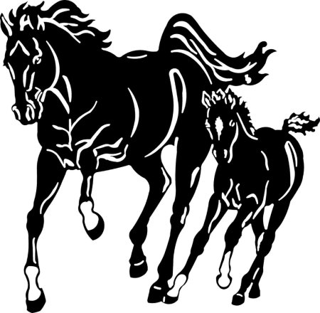 Лошадка шаблон