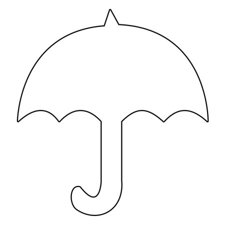 Зонтик трафарет