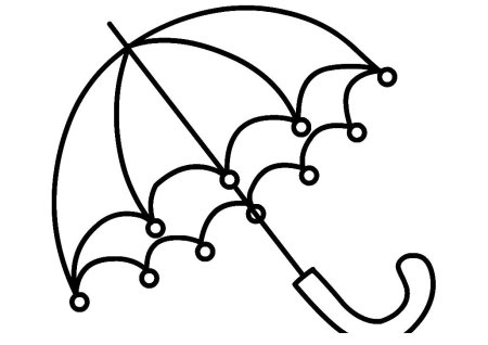 Раскраска зонтик