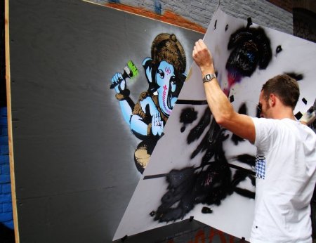 Типы граффити Трафаретные