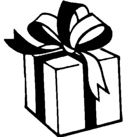 Подарок черно белый