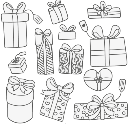 Подарок трафарет