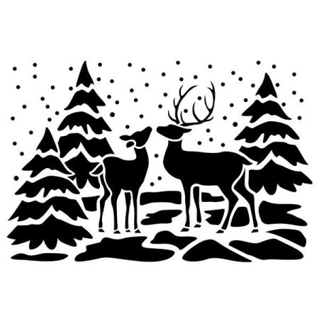 Новогодние силуэты на окна