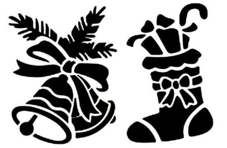 Трафареты для искусственного снега на окна