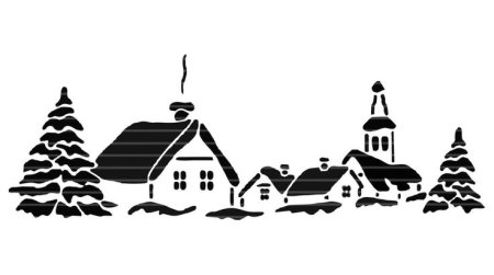 Трафареты для искусственного снега на окна