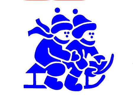 Рождественские силуэты на окна