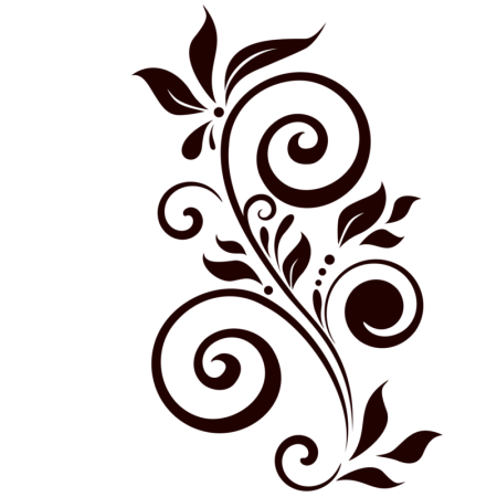 Цветочный орнамент вертикальный