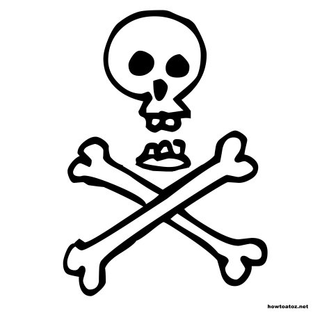 Трафарет скелета на Хэллоуин