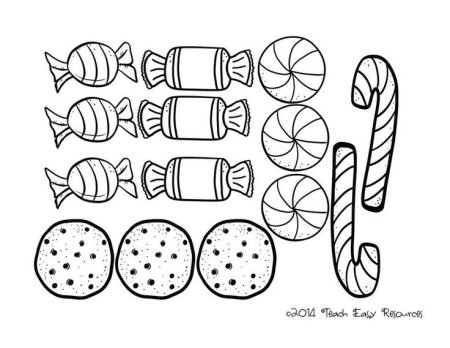 Новогоднее печенье раскраска