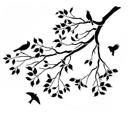 Трафарет ветки дерева