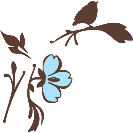 Птички на ветке силуэт