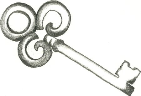 Золотой ключик трафарет