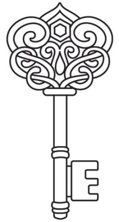 Ключик раскраска для детей