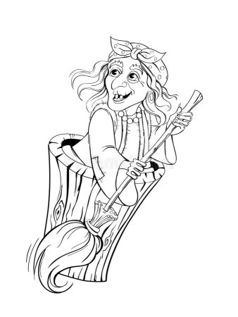 Раскраска Кикимора Лядова