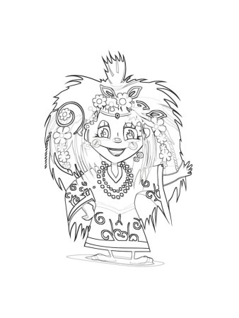 Кикимора рисунок карандашом