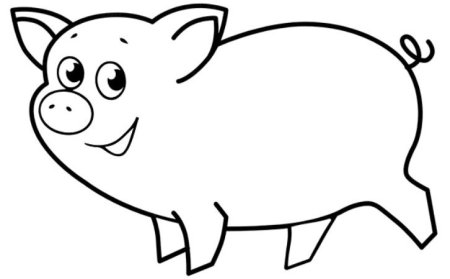 Трафарет поросенка