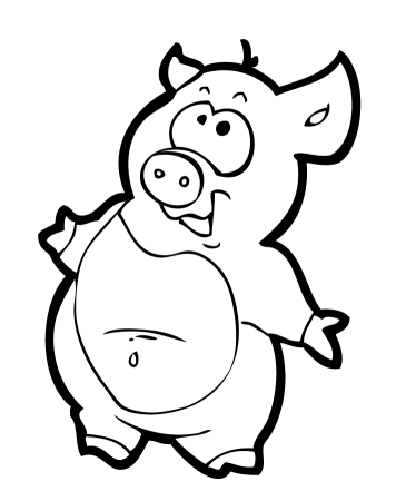 Свинья схематично