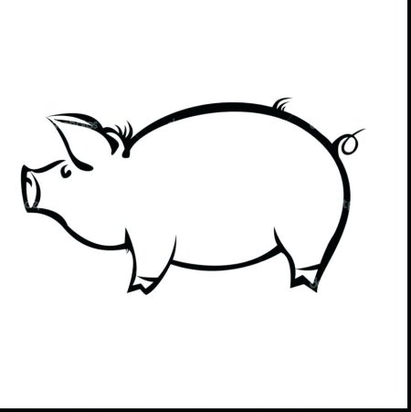 Трафарет свиньи