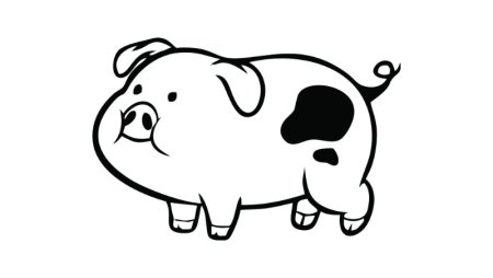 Поросенок рисунок для детей