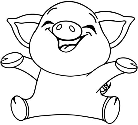 Свинья черно белая