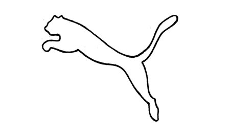 Пума контурное изображение