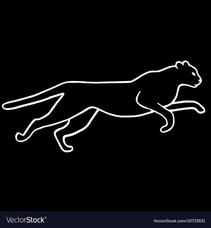 Трафарет Пума в прыжке