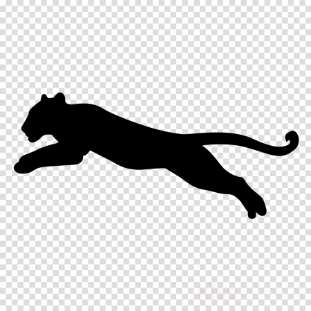 Силуэт Пумы в прыжке