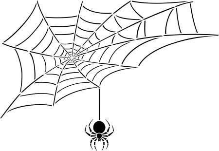 Паутинка трафарет