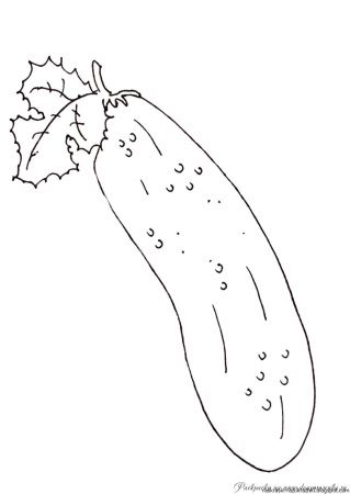 Огурец трафарет